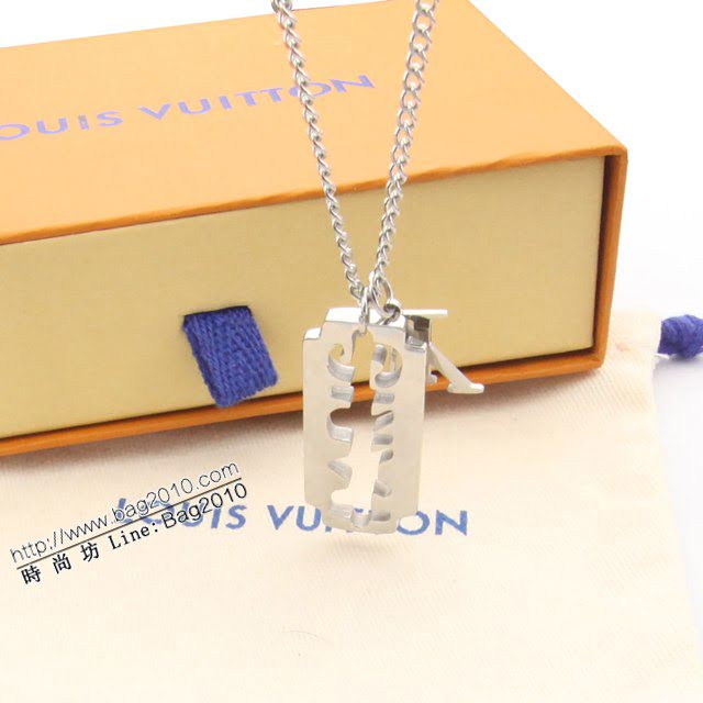 Louis Vuitton新款飾品 路易威登刀片項鏈 LV字母刀片項鏈  zglv2093
